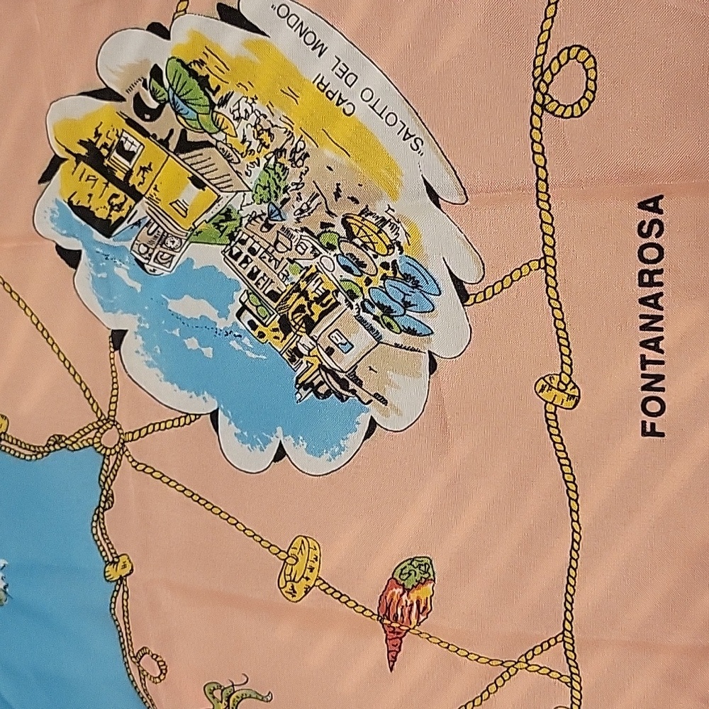 Source Unknown Map Print Scarf - Blue, Green, Red - Picture 3 of 16